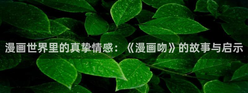 酷漫屋下载：漫画世界里的真挚情感：《漫画吻》的故事与启示